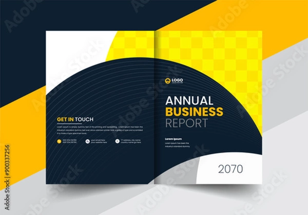 Fototapeta corporate company profile brochure annual report booklet proposal cover page layout concept design
