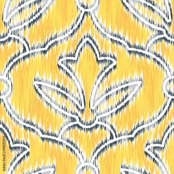 Obraz Pattern Ornament Seamless Ikat Background

