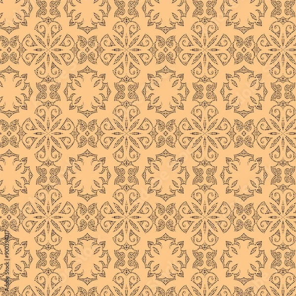 Fototapeta Vector pattern ethnic design with colors and background, Ethnic Fusion Weave Background
