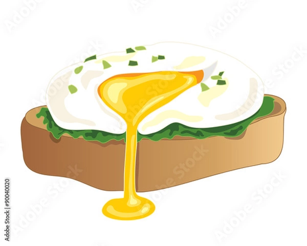 Fototapeta poached egg