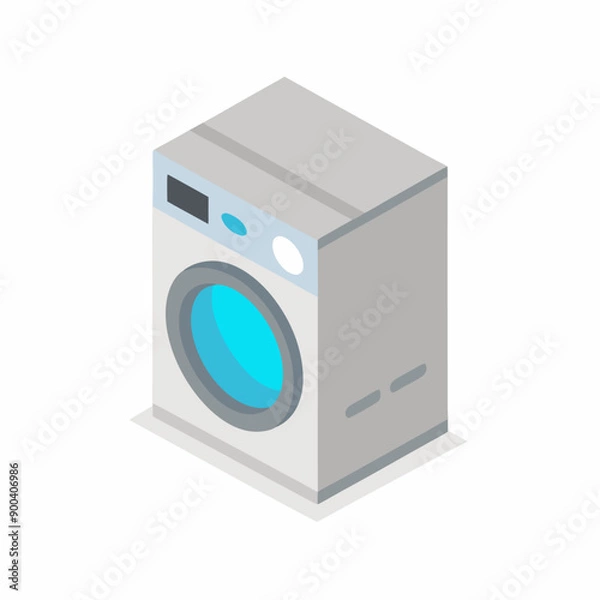 Obraz Isometric washing machine on a isolated white background (15)