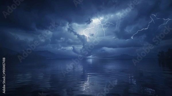 Obraz Ultra-Realistic Thunderstorm Scenes

