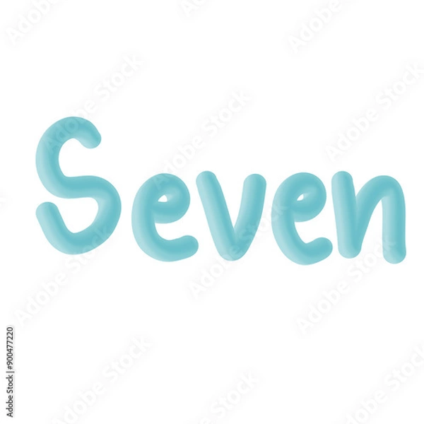Obraz Seven letters on white background