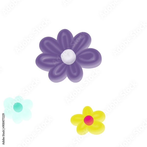 Obraz flowers on white