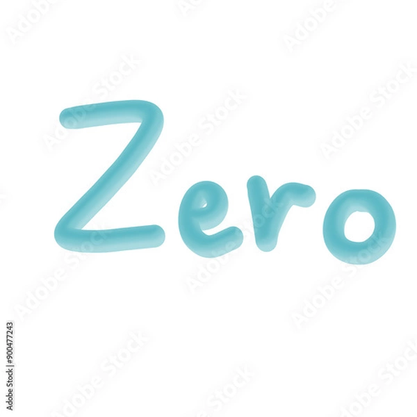 Obraz Zero letters on white background