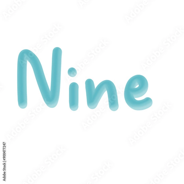 Fototapeta English number Nine