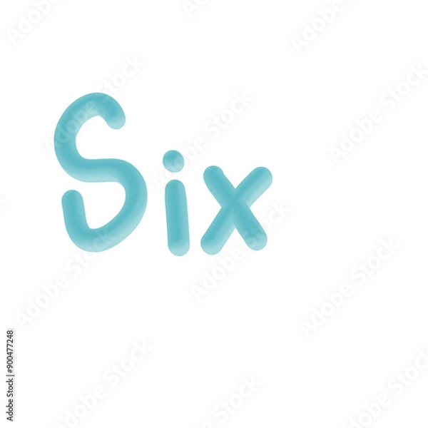 Obraz Six letters on white background