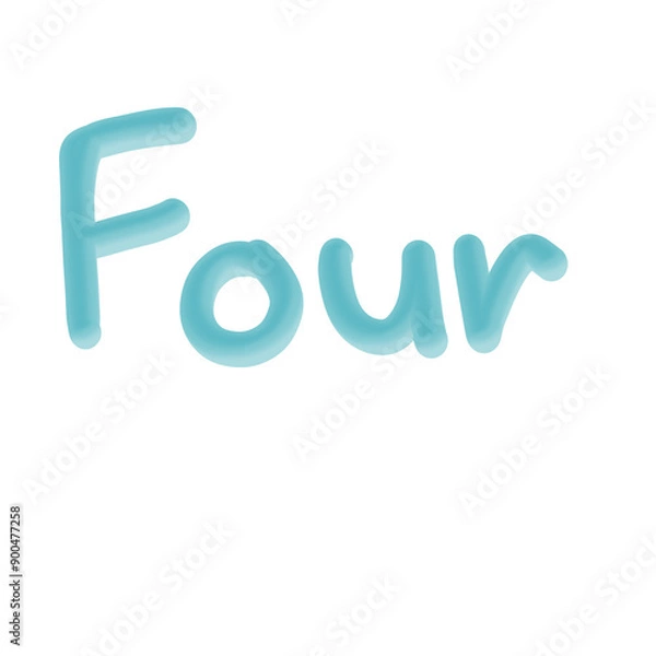 Obraz Four letters on white background