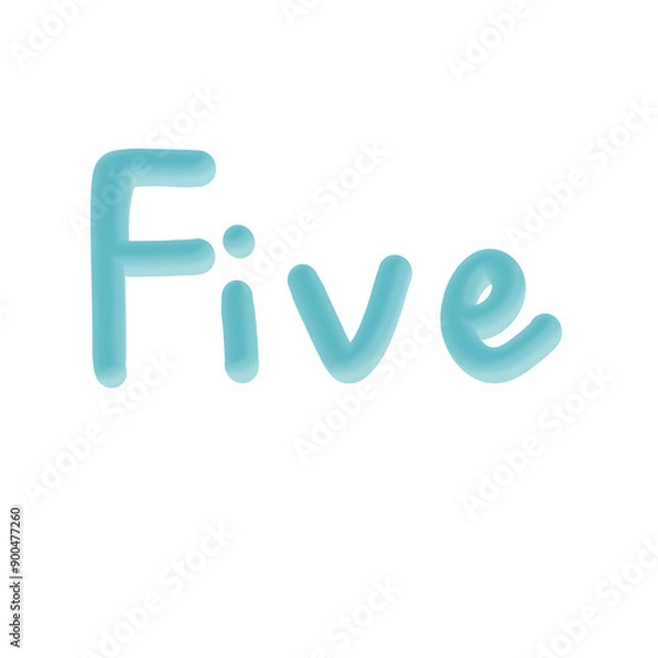 Obraz English number Five