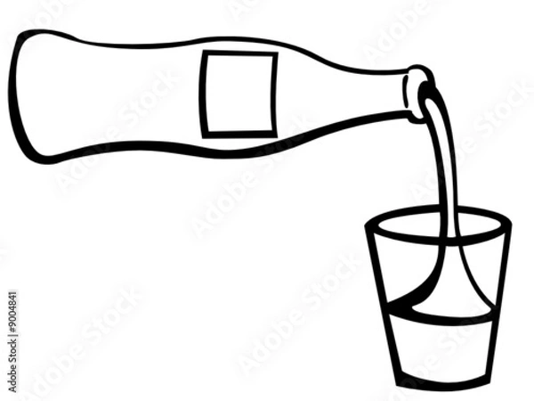 Obraz nalewanie napoju do szklanki