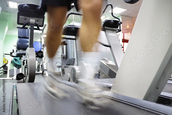 Obraz Running man in fitness club