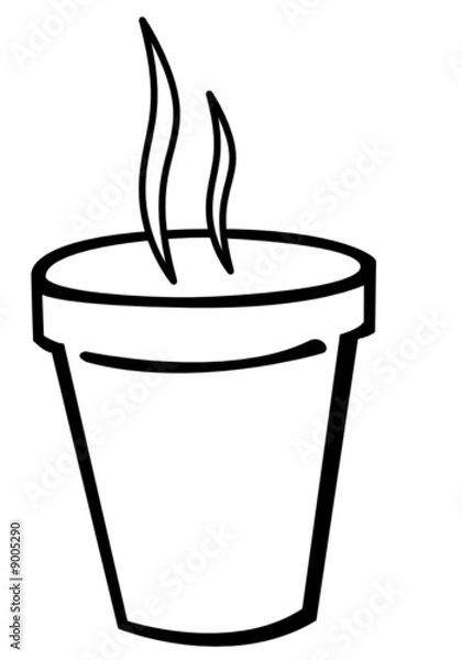 Obraz hot coffee styrofoam cup