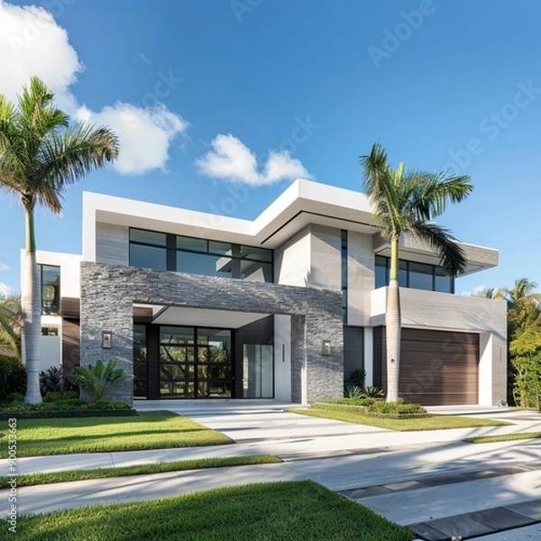 Fototapeta modern house in state