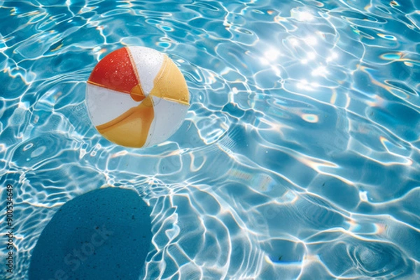 Obraz Beach Ball Floating in a Pool