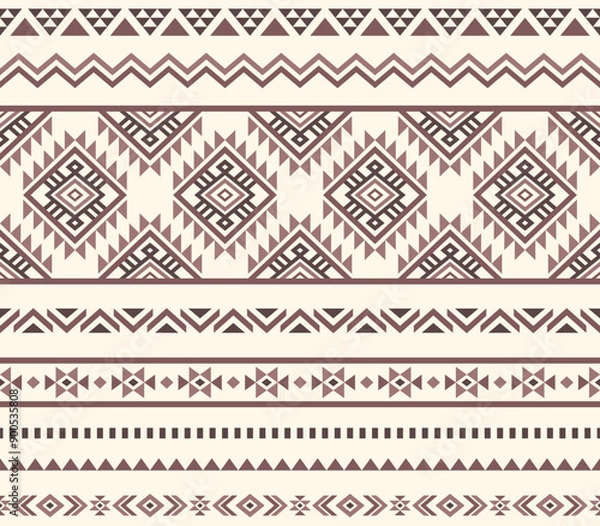 Fototapeta Southwest geometric seamless patterns Aztec Navajo Native American tribal ethnic colorful for textile printing