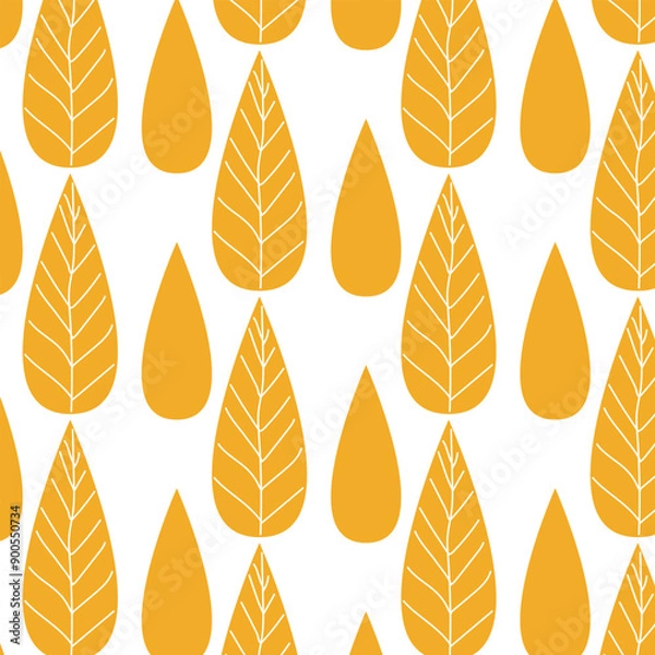 Fototapeta seamless pattern with autumn leaves