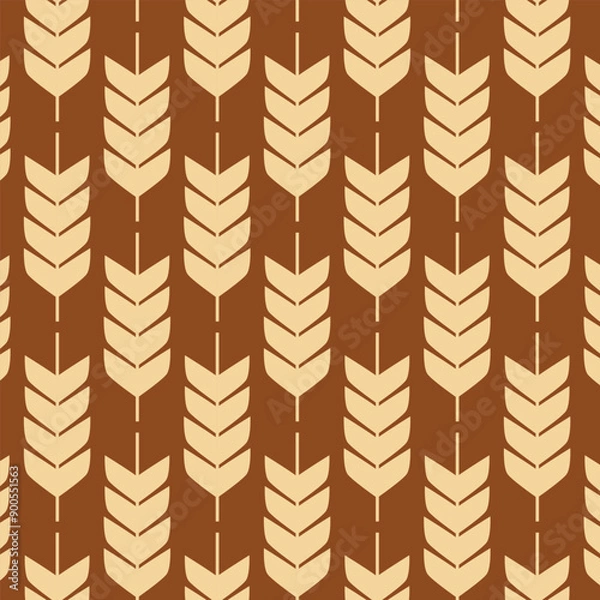 Obraz wheat seamless pattern design