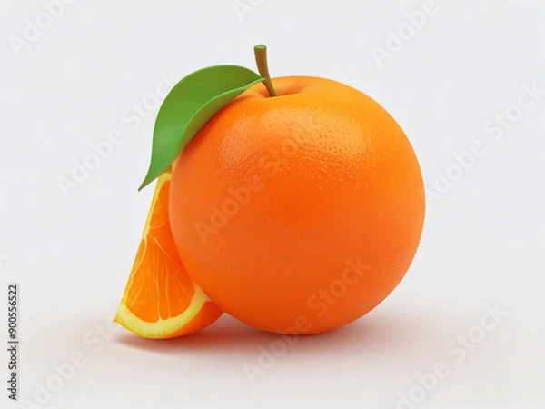 Obraz orange with leaf