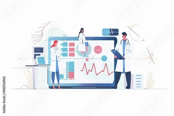 Fototapeta Conceptual medical illustration isolated created with Generative AI