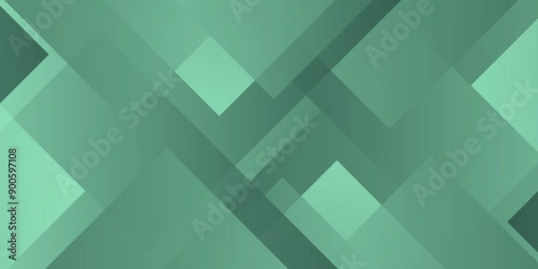 Fototapeta Green gradient diagonal rectangle background. Modern and creative design vector gradient abstract banner with shapes elements Vector abstract graphic design banner pattern background template.
