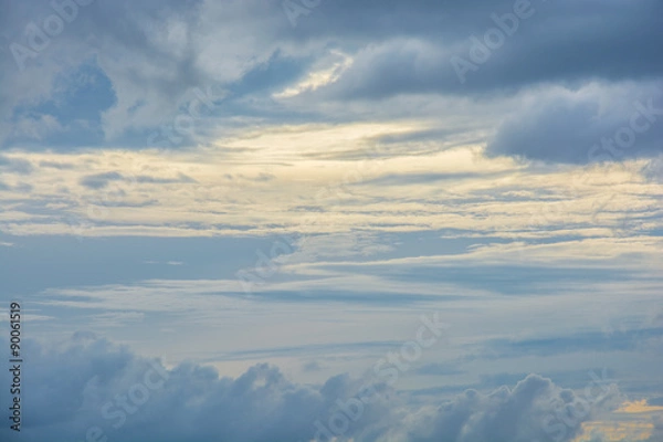 Fototapeta sky with clouds and sunset