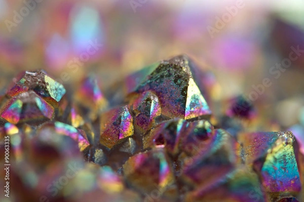 Fototapeta Multi-coloured crystals macro