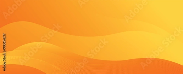 Fototapeta Vector orange line background curve element with white space for text and message design, overlapping layers, vector
