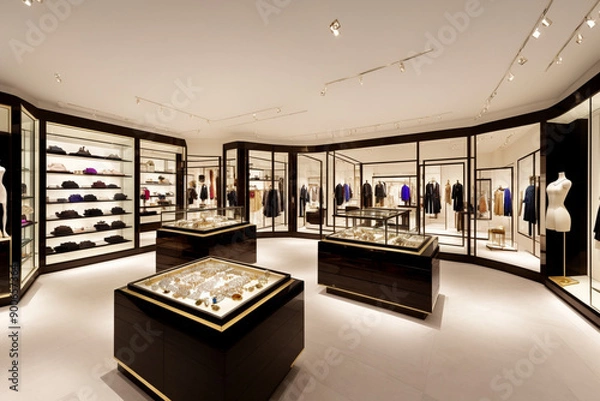 Obraz "Opulent Decor in High-End Fashion Departments"