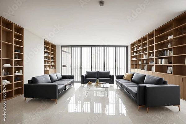 Obraz "Luxurious Simplicity: Clean and Elegant Interior Spaces"