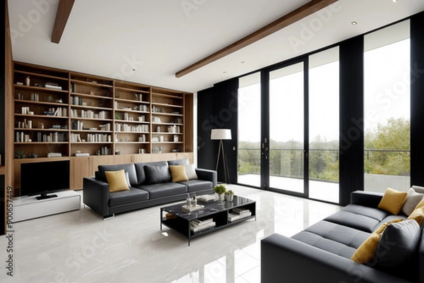 Fototapeta "Sleek and Refined: High-End Clean Interior Design"