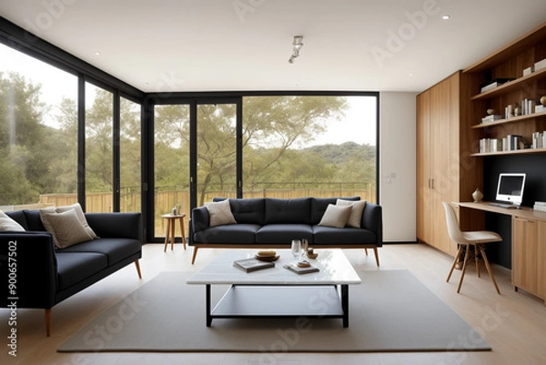 Fototapeta "Luxurious Clean Lines: Elegant and Simple Interiors"