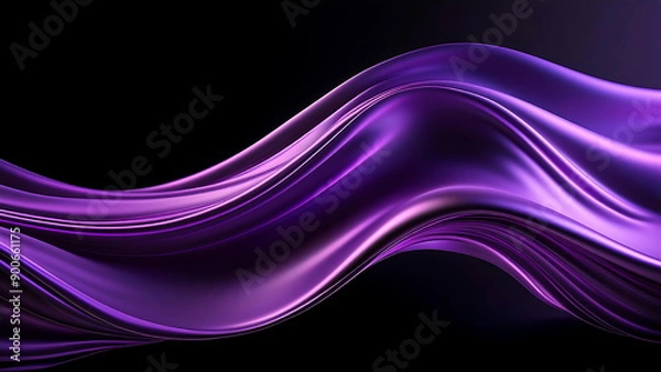 Fototapeta Abstract Wavy Purple Liquid Design