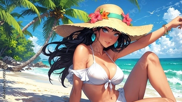 Obraz tropical beaches with crystal clear waters art .jpeg