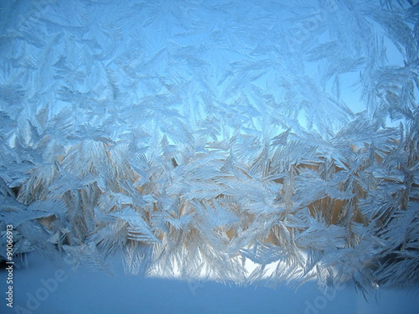 Fototapeta frozen winter window