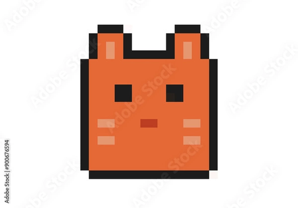 Obraz Orange cat pixel 