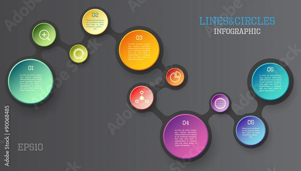 Fototapeta Circle infographic
