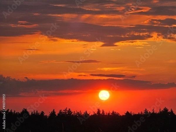 Obraz sunset in the mountains