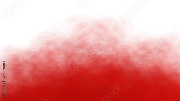 Fototapeta Red smoke misty fog isolated on transparent background. Rising vapor or dust effect. Smoke texture in red color.  design element. floating misty fog toxic cloud or  chemical gas in PNG. Floating haze 
