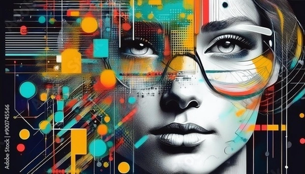 Fototapeta Modern background graphic idea
