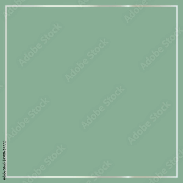 Obraz matte ocean blue background with border looks like a frame. flat backdrop in square size empty for text