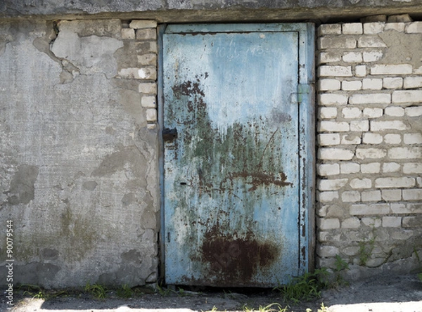 Obraz old metal door