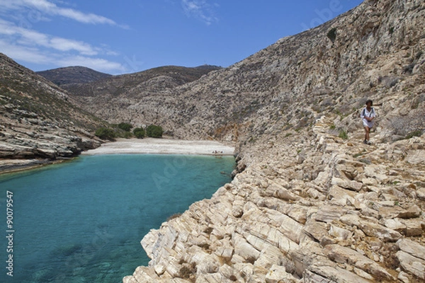 Obraz Folegandros, plaża Livadaki, Grecja