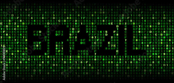 Obraz Brazil text on hex code illustration