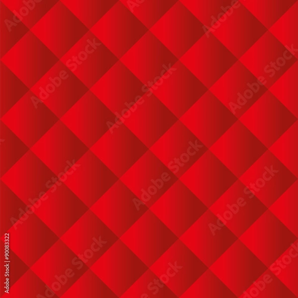 Fototapeta Seamless red padded upholstery vector pattern texture