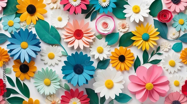 Fototapeta a 3d flower collage