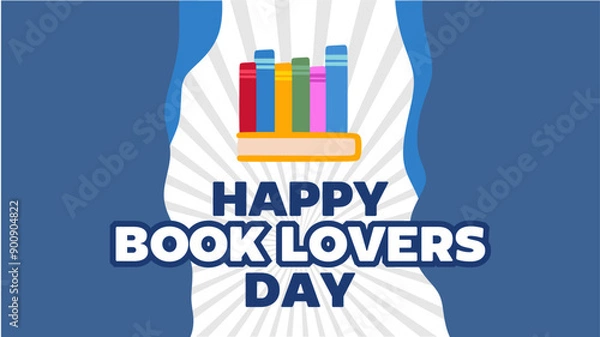 Obraz happy national day of book lovers with books