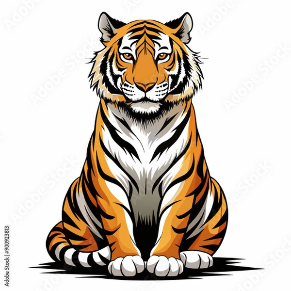 Obraz Tiger vector illustration image photo   