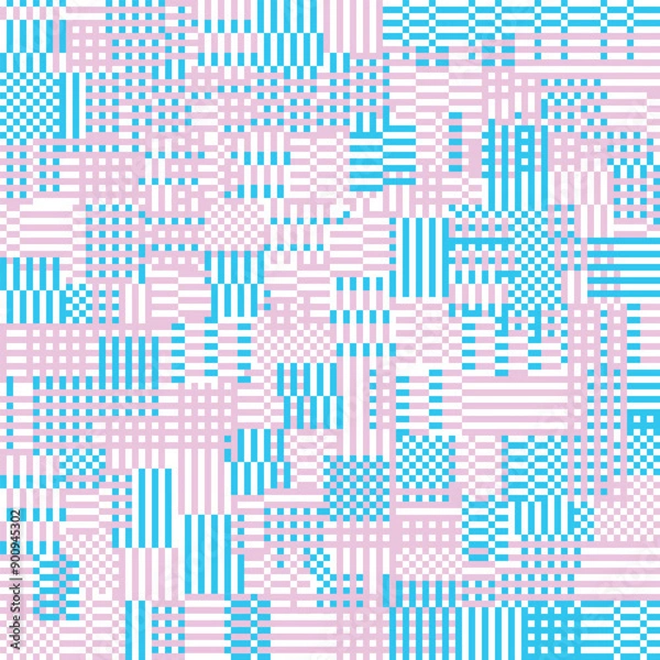 Obraz Pixel geometric random pattern artwork_pink ver