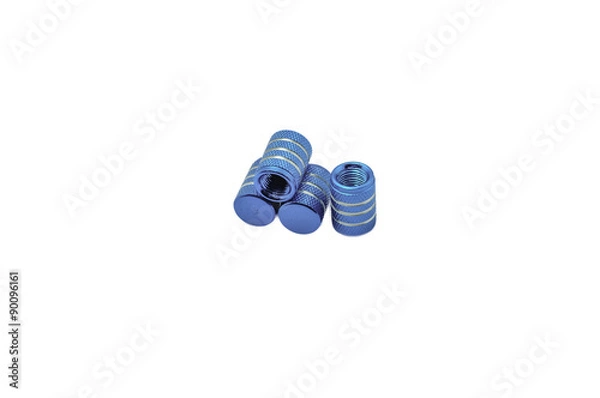 Obraz Tyre valve cap in white background