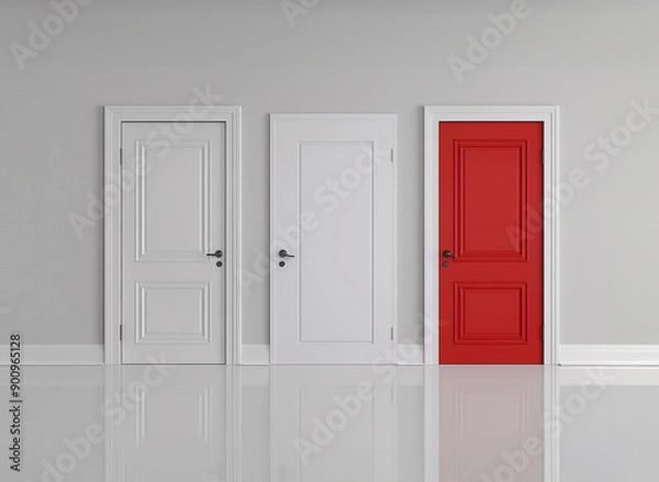 Fototapeta Doorways to Destinations: Exploring the Intersection of Architecture, Design, and Business Strategies in Shaping Careers, Innovation, and Success Paths Through Choices, Leadership, and Opportunities
